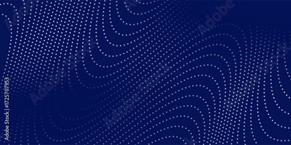 Fototapeta Blue background abstract with line waves and gradient variation. textured dot light modern simple art good