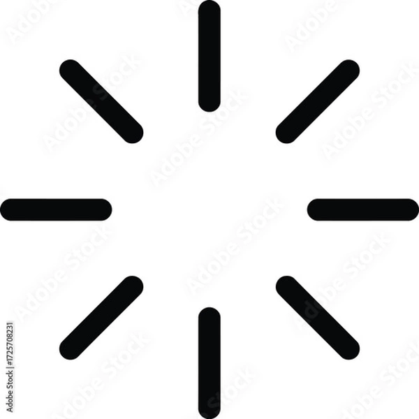 Obraz Shine icon vector on a white background Isolated on White Background