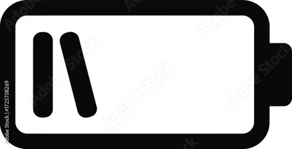 Obraz Vector Battery icon vector on a white background Design