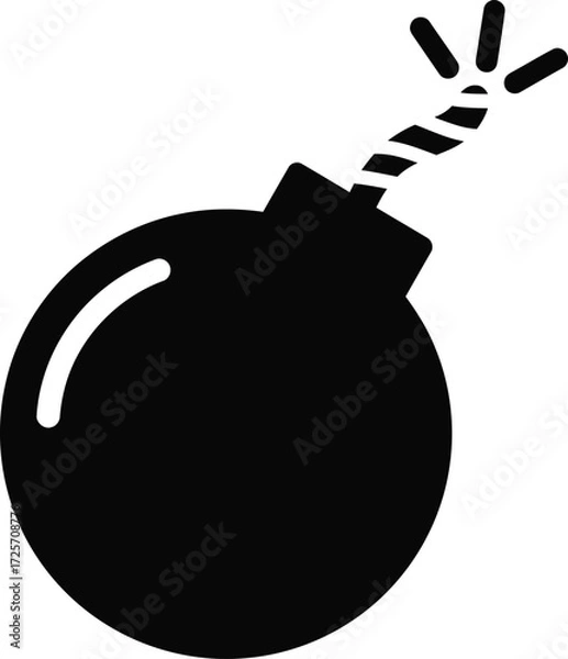 Obraz Bomb symbol vector on white background