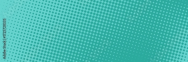 Fototapeta Dots halftone green color pattern gradient texture background. vector ilustration