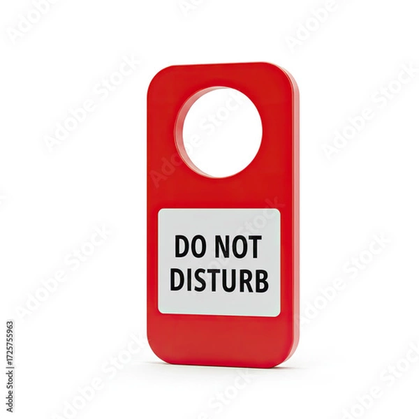 Fototapeta do not disturb sign isolated on white