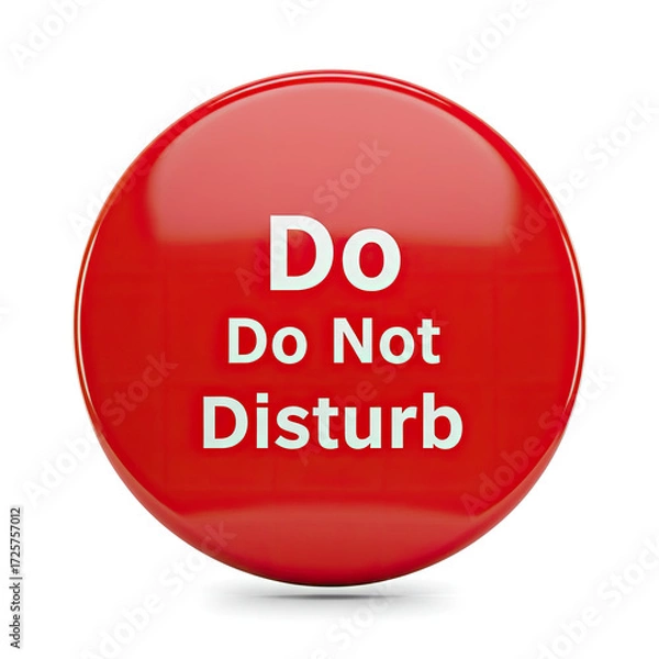 Fototapeta do not disturb sign isolated on white