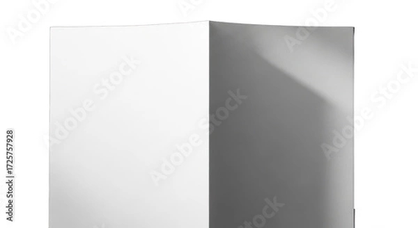 Fototapeta Minimalist White Column with Shadow Detail.
