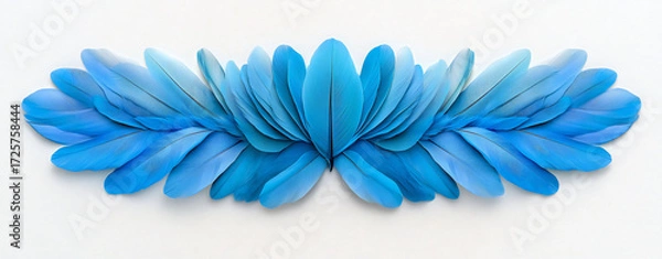 Fototapeta Vibrant Blue Exotic Parrot Feathers with Macro Texture Details and Natural Color Accuracies, Ideal for Designers and Artists Seeking Authentic Avian Inspiration