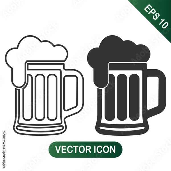 Obraz Beer Mug Icon Set