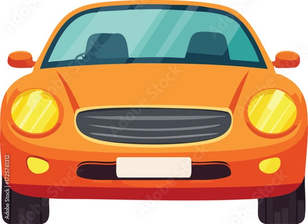 Fototapeta vector illustration of a car