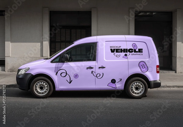 Obraz Small Van Livery Mockup