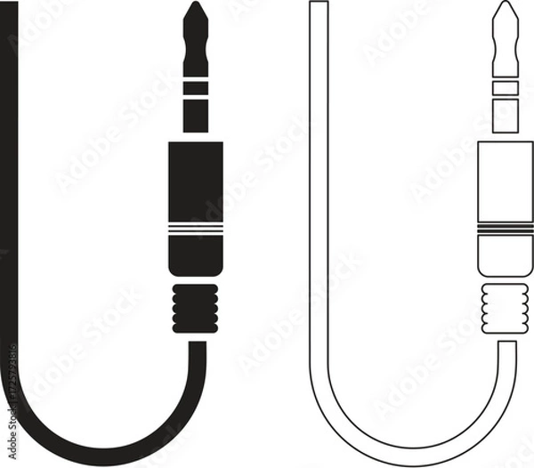 Obraz  microphone wire vector illustration