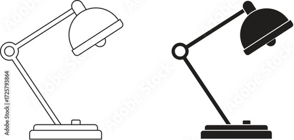 Obraz table lamp vector illustration