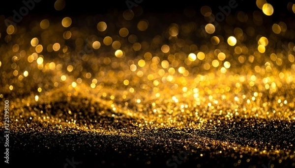 Obraz Golden glitter bokeh background (2)