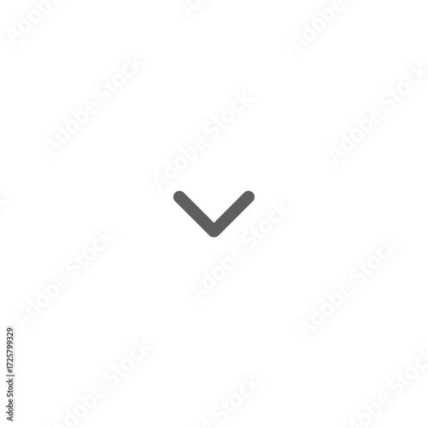 Fototapeta Simple Dark Grey Down Arrow Icon Minimalist Design for Websites and Applications