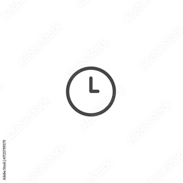 Fototapeta Simple and Minimalist Icon of a Clock Face with Hands Indicating a Specific Time, Perfect for Design and Time Management Concepts