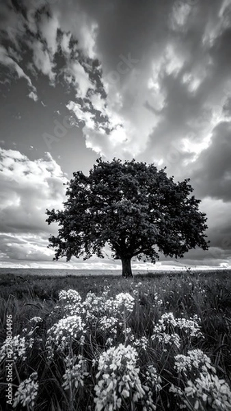 Obraz Dramatic monochrome landscape