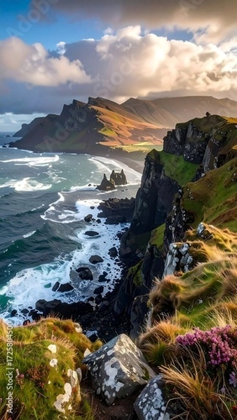 Obraz Dramatic coastal cliffs at sunset (2)