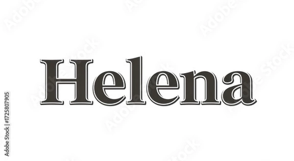 Fototapeta Elegant Typography Featuring the Name Helena with a Stylized Font on a Transparent Background