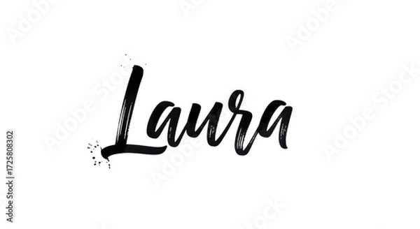 Fototapeta Beautiful script font personalized name graphic with transparent background for your creative projects