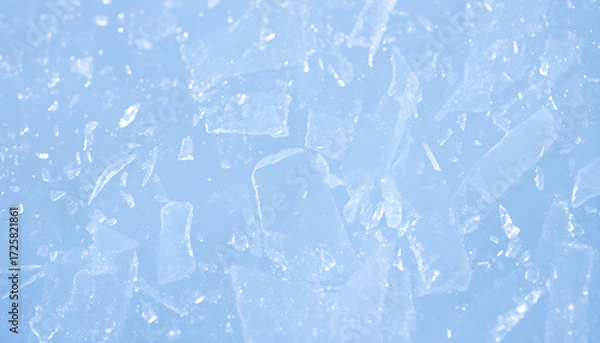 Fototapeta Ice texture crystal, blue tones background. Textured, cold, frosty surface of ice. Generative AI