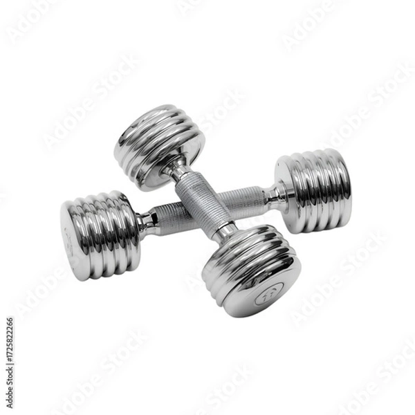 Obraz dumbbell isolated on white background