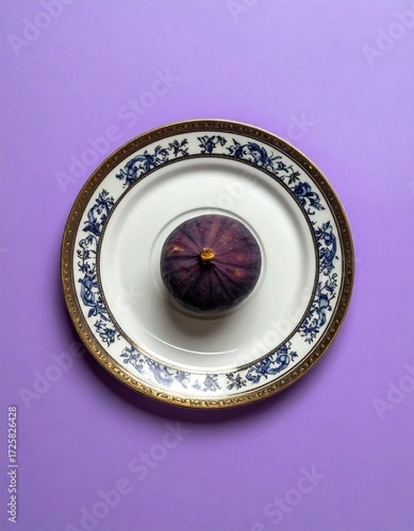 Obraz Fig on ornate plate