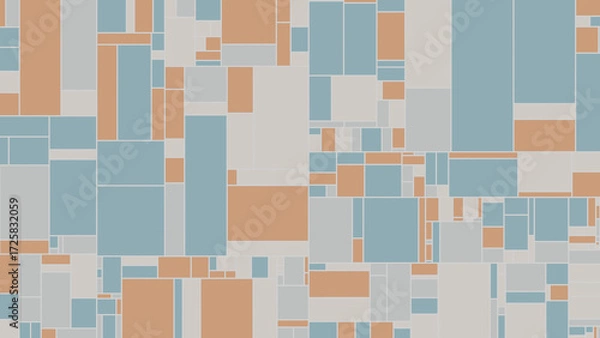 Obraz Blue and White Treemap Chart Abstract Data Visualization