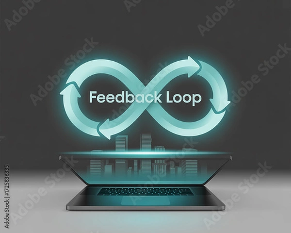 Fototapeta Laptop showing charts and graph, analysis business accounting, statistics concept.