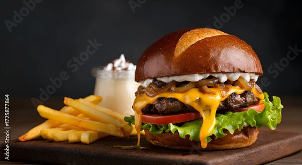 Obraz hamburger on a plate