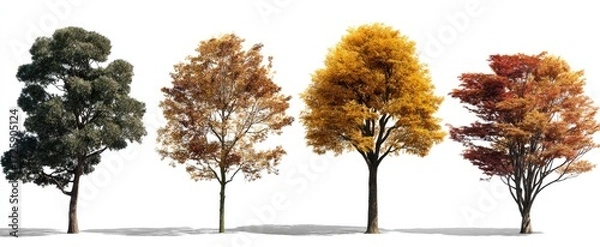 Obraz Four trees, different seasons
