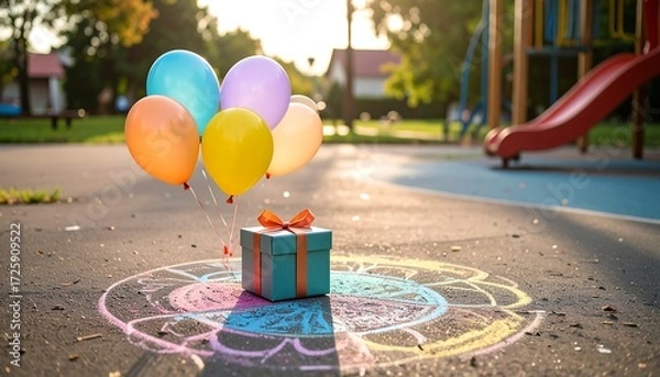 Obraz Colorful gift in park