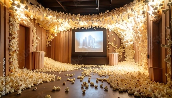 Obraz Popcorn-filled immersive exhibition space