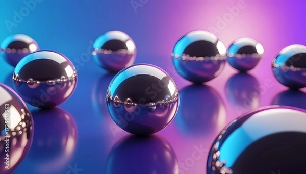 Obraz blue christmas balls