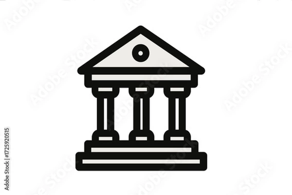 Obraz Government Capitol Building Symbol Vector Icon