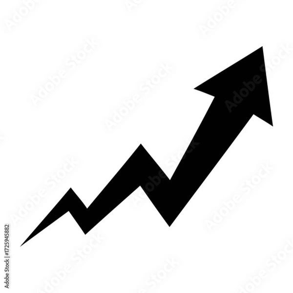 Obraz Increasing Trends in Finance, Digital Marketing Strategy, Graph Illustration, Modern Workspace, Data Visualization Concept