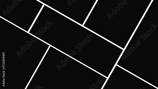 Fototapeta Creative Photo Collage Vector Template for Portfolio and Scrapbook Layouts