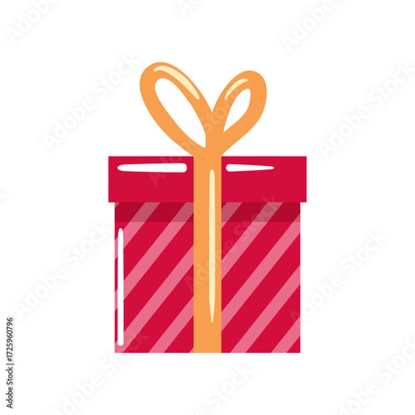 Fototapeta A Vibrant and Colorful Gift Box Adorned with a HeartShaped Ribbon for Special Occasions