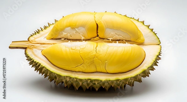 Fototapeta Exotic Durian Fruit A Close-Up of Its Unique Interior