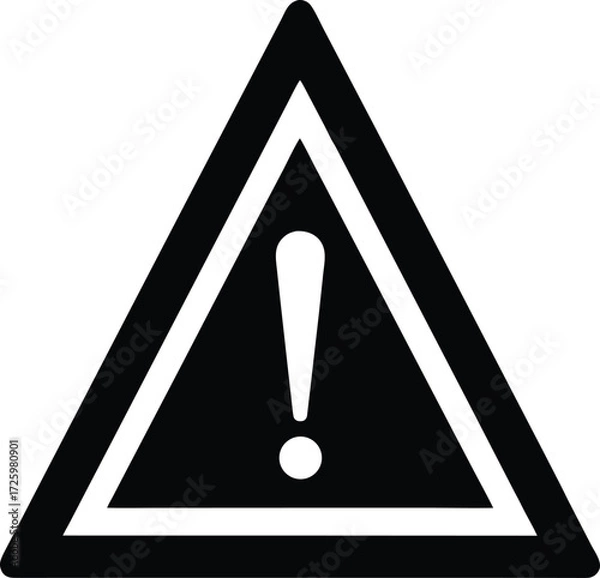 Obraz Red Warning Triangle Exclamation Transparent Background