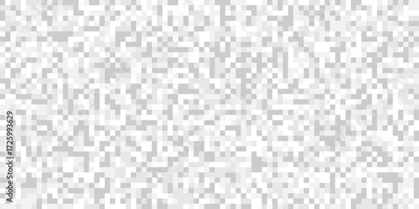 Fototapeta Abstract gray pixel gradient seamless pattern. Mosaic square pixelated texture. Halftone minimal design. Geometric monochrome background