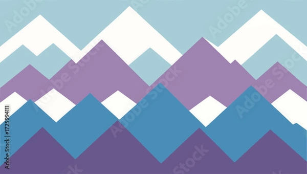Fototapeta Abstract geometric mountain range in pastel colors