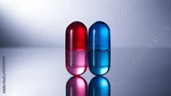 Fototapeta Red and Blue Pills, Choice, Decision, Reality