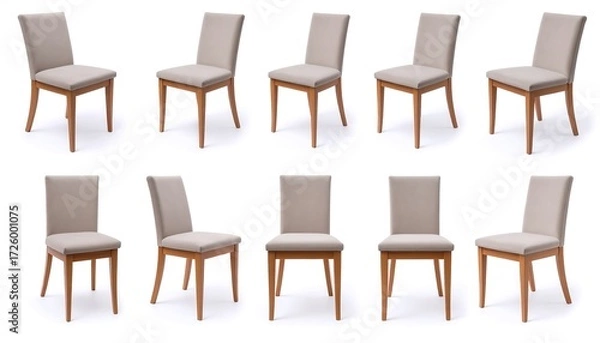 Obraz Beige chairs, various angles