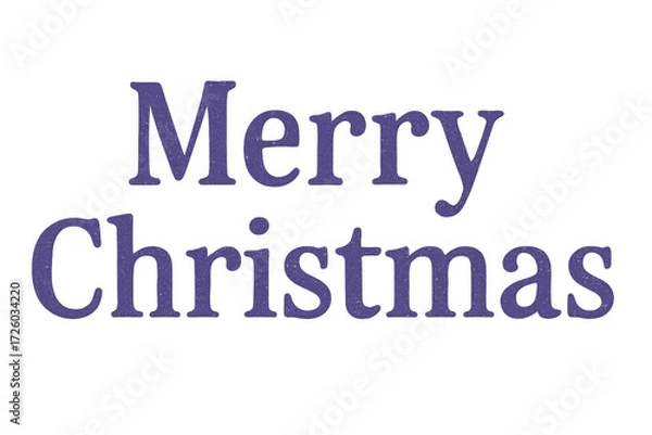 Obraz Merry christmas text with purple glitter effect