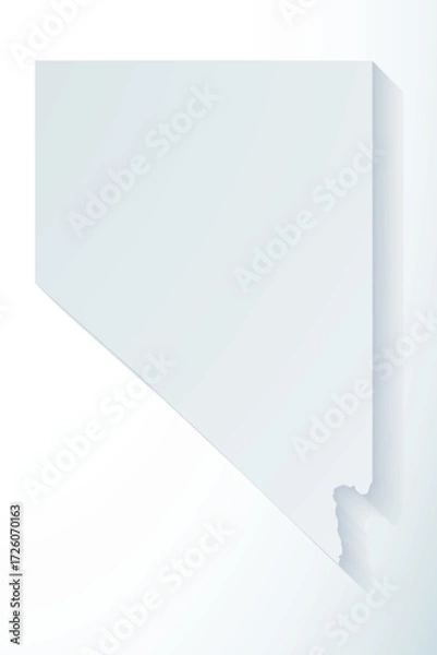 Fototapeta Vector graphic artwork suitable for print and web containing flat detailed map of NEVADA