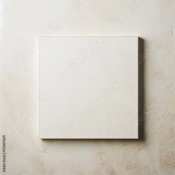 Obraz A blank canvas, pristine and ready for creation. Generative AI.