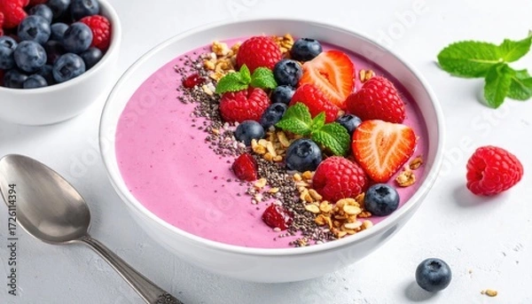 Obraz Smoothie Bowl with Berries