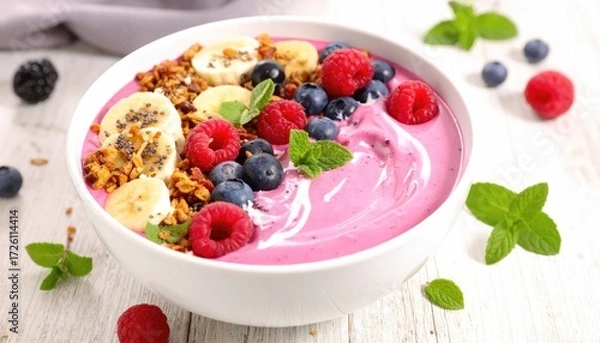 Obraz Smoothie Bowl with Berries