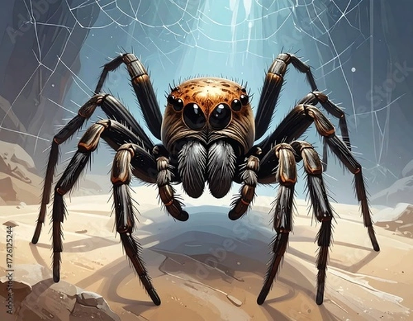 Obraz Majestic Cave Spider in Artistic Depiction