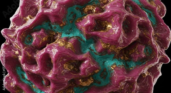 Fototapeta an image of a purple and green substance
