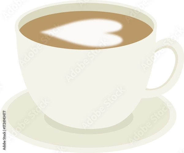 Fototapeta Cup of Cappuccino, PNG with transparent background (no background).