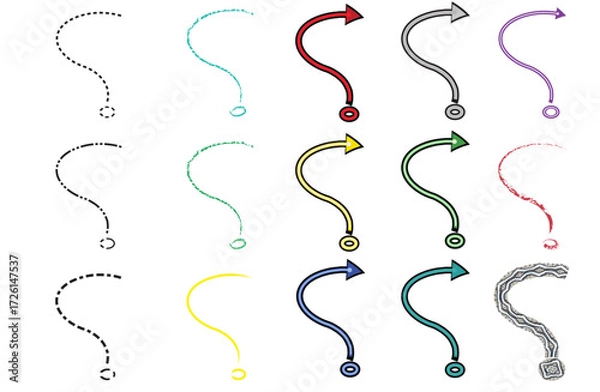 Fototapeta big question mark set